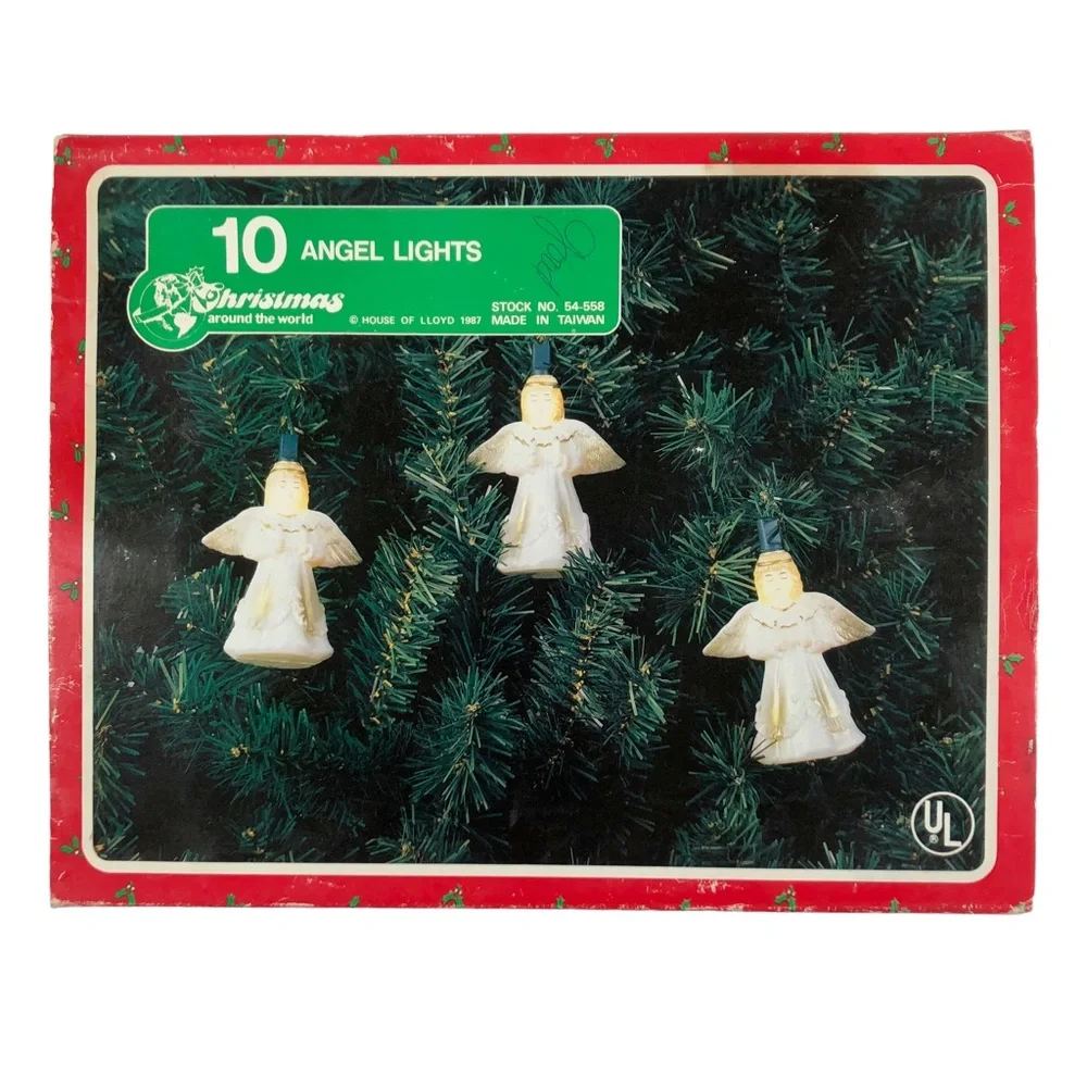 Vintage House of Lloyd 1987 Christmas Around the World 10 Angel Lights #54-558